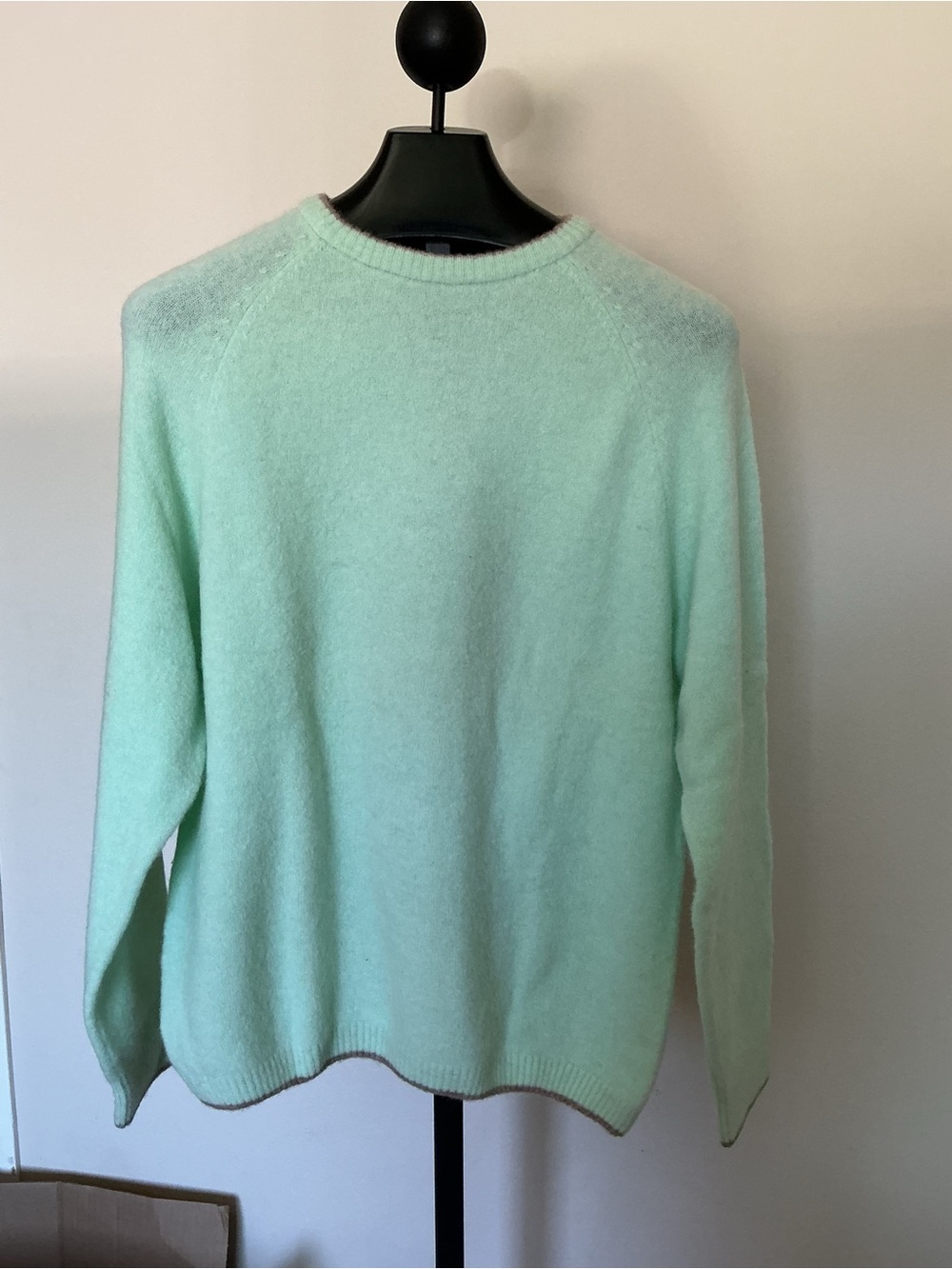 Stitch Note Mint Green Crewneck Sweater
